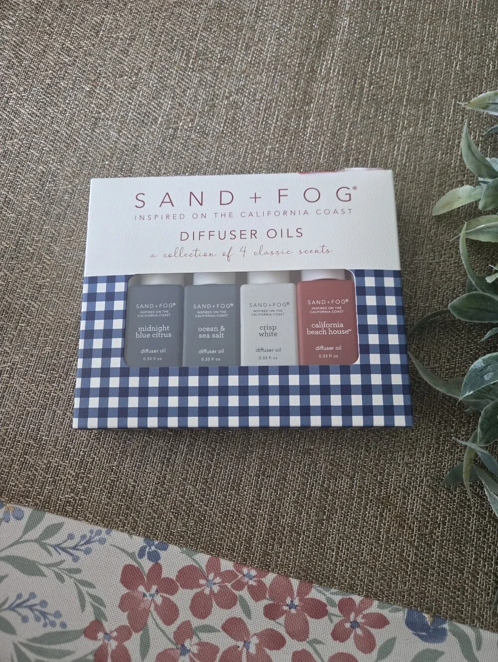 SAND + FOG Blue and White Diffuser Oils Gift Set